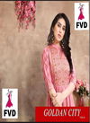 FVD Golden City Latest Casual Wear Reyon 14 kg With Foil Print Long Gown Collection 